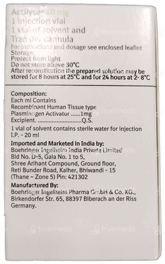 Actilyse 20 Mg Injection 20 Ml