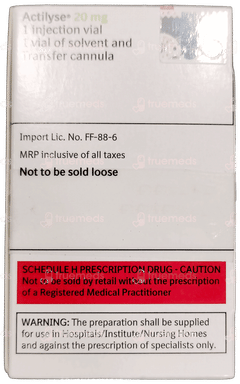 Actilyse 20 Mg Injection 20 Ml