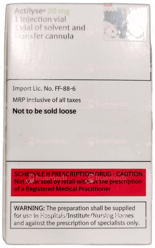 Actilyse 20 Mg Injection 20 Ml