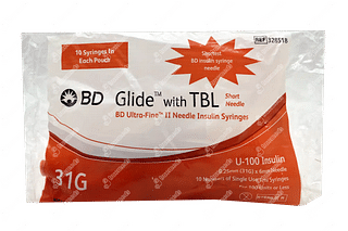 Bd Glide Insulin Syringe U 100 31g Pack Of 10