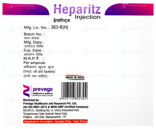 Heparitz 25000 Injection 5ml