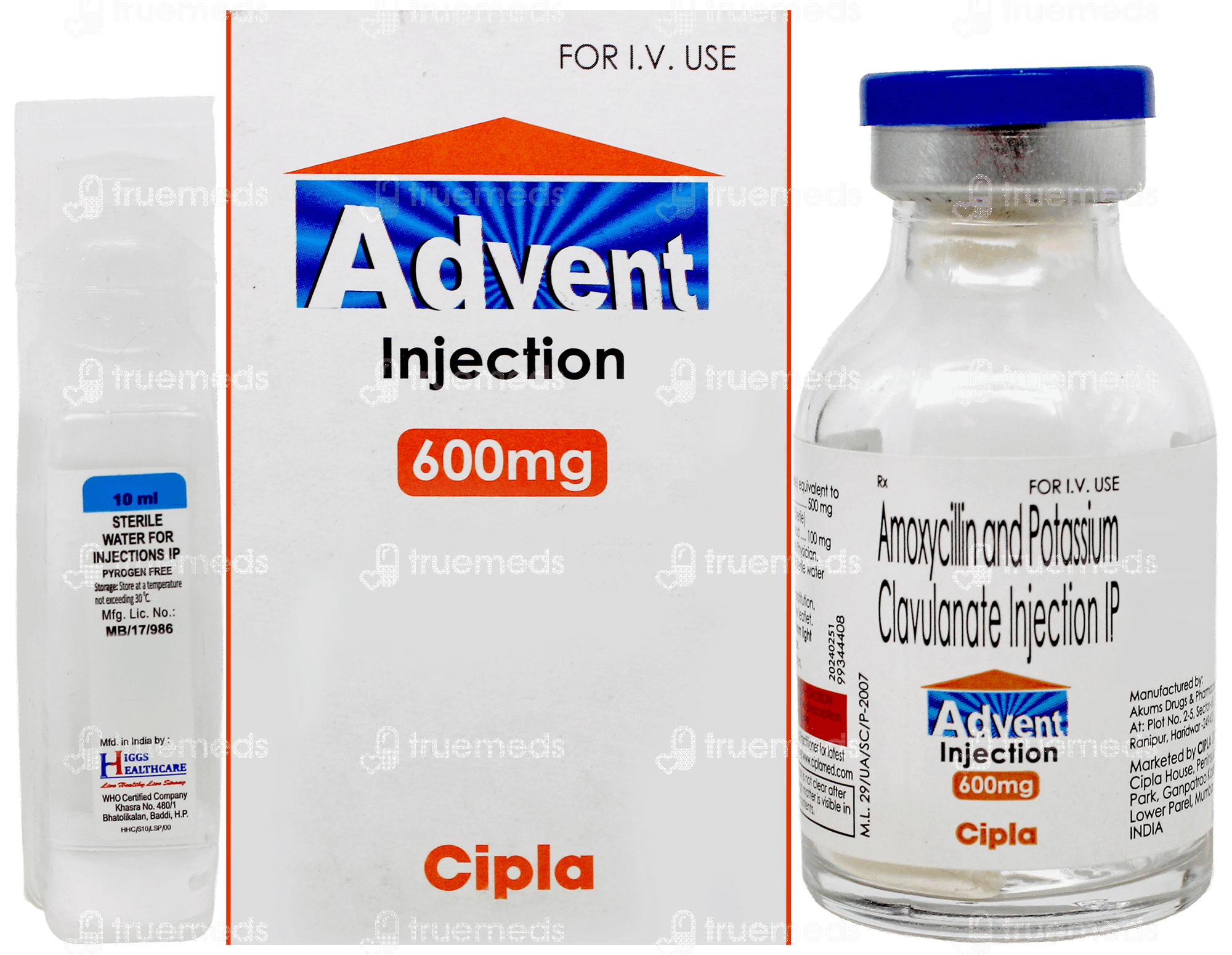 Advent 600 Mg Injection 1: Uses, Side Effects, Price & Substitutes