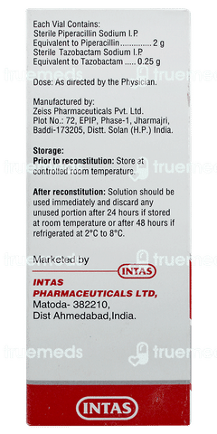 Pipzar 2.25 Injection 1 Pipzar 2.25 Injection 1