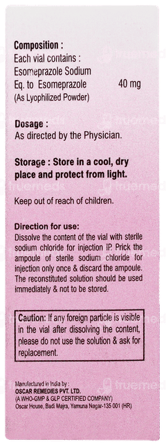 Esovag 40mg Injection 1 Esovag 40mg Injection 1