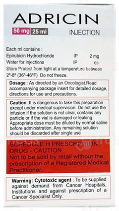 Adricin 50 Mg Injection 25 Ml