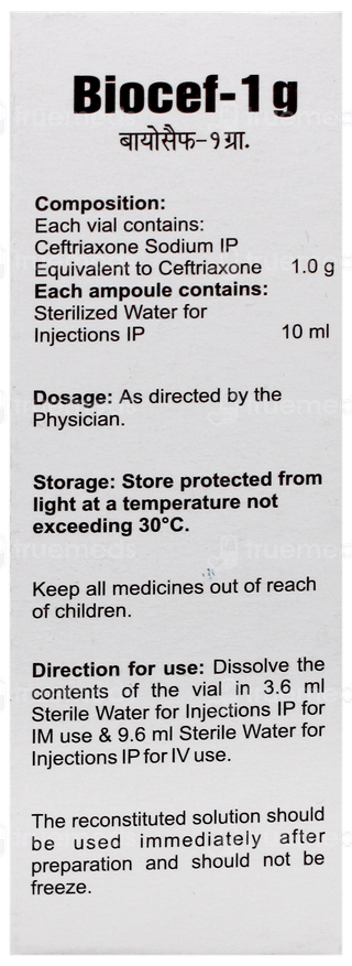 Biocef 1Gm Injection 1