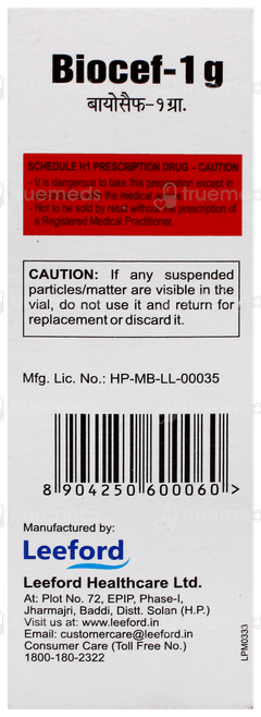 Biocef 1Gm Injection 1