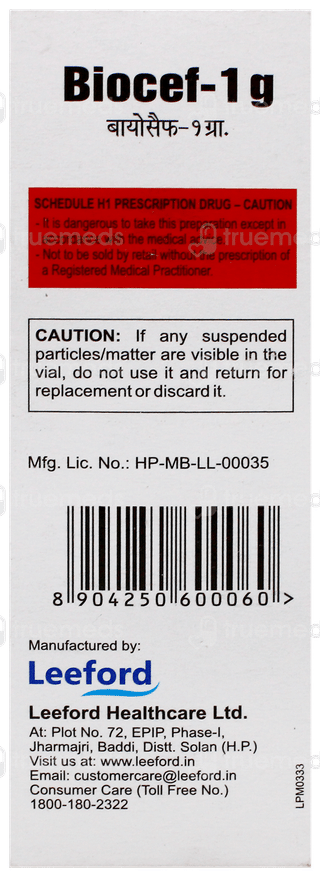 Biocef 1Gm Injection 1
