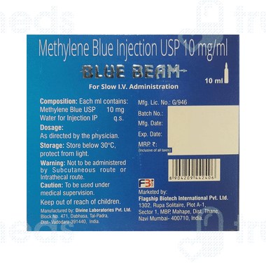 Blue Beam 10 Mg Injection 10 Ml - Uses, Side Effects, Dosage, Price ...