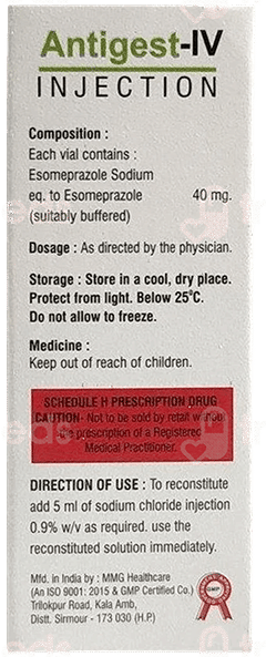Antigest Iv 40 Mg Injection 1 Antigest Iv 40 Mg Injection 1