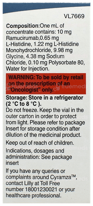 Cyramza 100 Mg Injection 10 Ml
