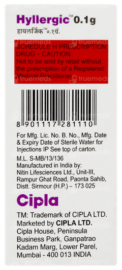 Hyllergic 0.1g Injection 1