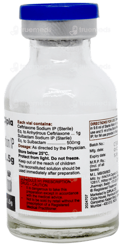 Ciplacef S 1.5g Injection 1 Ciplacef S 1.5g Injection 1