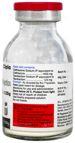 Ciplacef T 1.125g Injection 1
