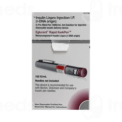 Eglucent Rapid Kwikpen 100iu Prefilled Pen 3ml