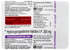 Uniprogestin 250 Injection 1ml
