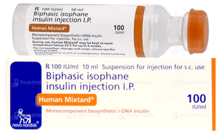 Human Mixtard 100Iu Injection 10Ml