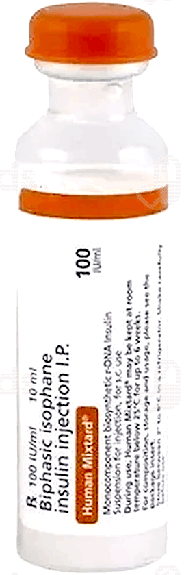 Human Mixtard 100Iu Injection 10Ml