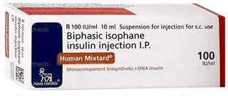 Human Mixtard 100Iu Injection 10Ml