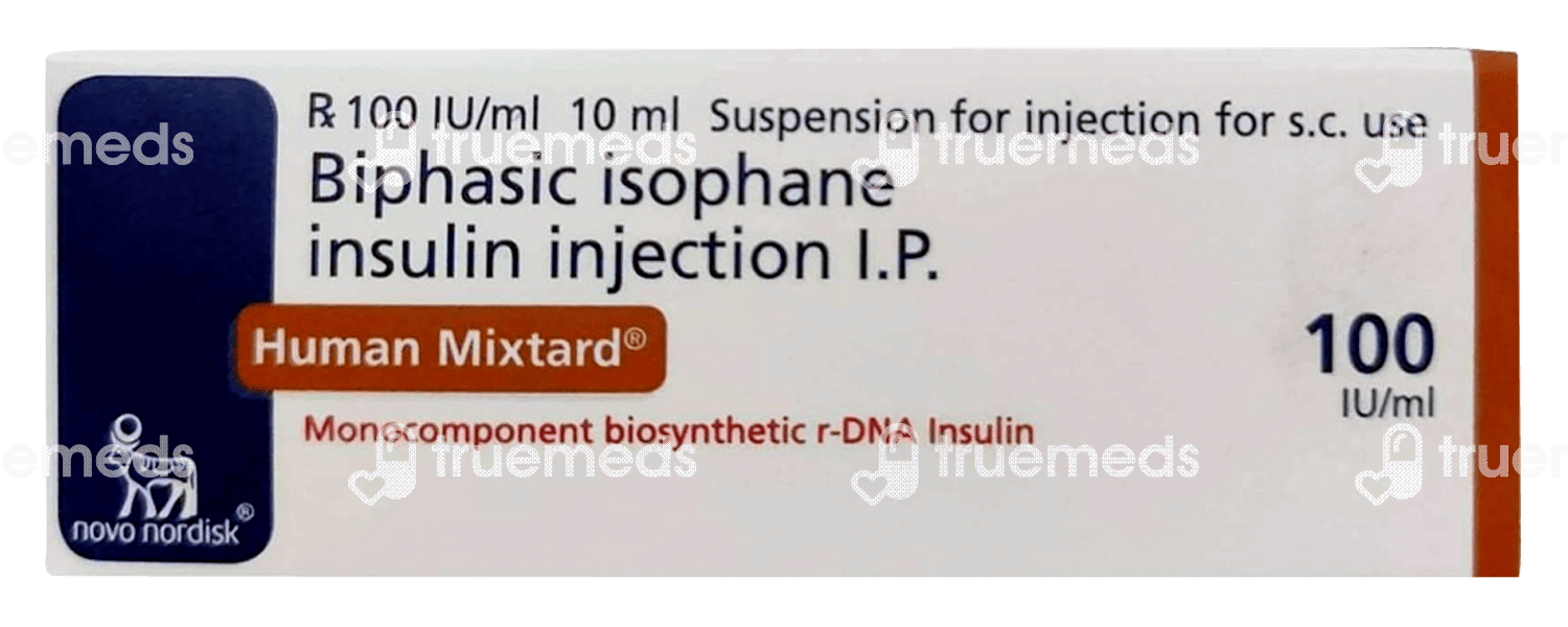 Human Mixtard 3070 100 Iu Injection 10 Ml Uses, Side Effects, Dosage