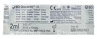 Bd Discardit Ii Syringe 2 ML