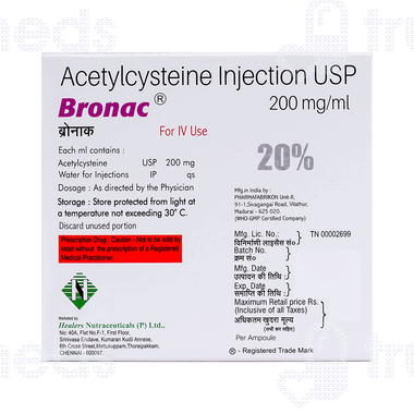 Bronac Bronac 200 Mg Injection 5 Ml - Uses, Side Effects, Dosage, Price | Truemeds