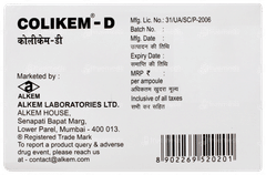 Colikem D Injection 2ml Colikem D Injection 2ml