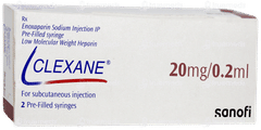 Clexane 20mg 0.2ml Pack Of 2 Injections Clexane 20mg 0.2ml Pack Of 2 Injections