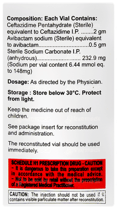 Zeftabac 2000/500mg Injection 20ml