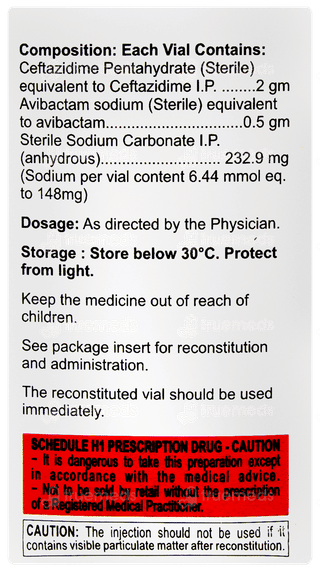 Zeftabac 2000/500mg Injection 20ml