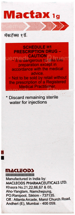 Mactax 1g Injection 1 Mactax 1g Injection 1