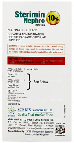 Sterimin Nephro 10% Injection 100ml