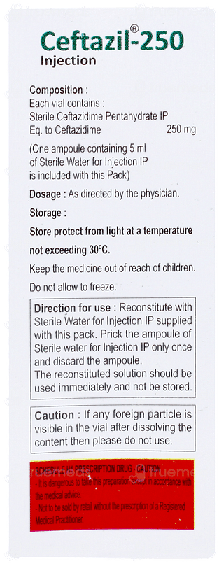 Ceftazil 250 Injection 1