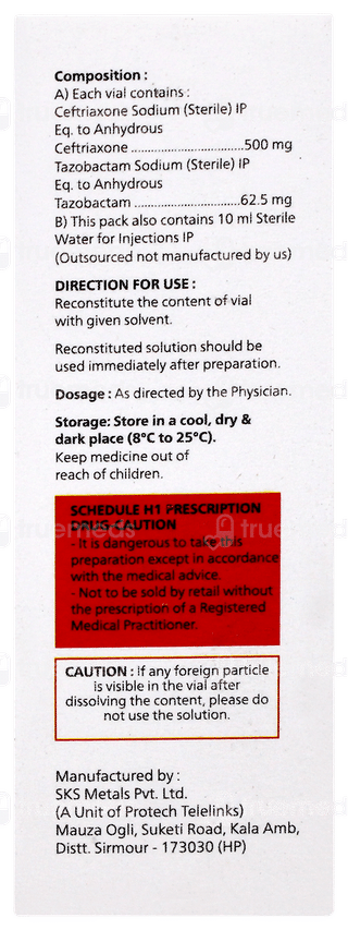 Cefmac Tz 562.5mg Injection 1