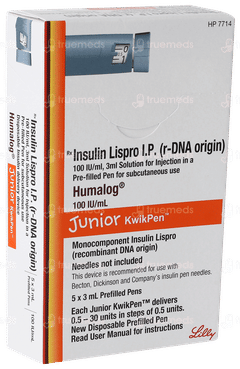 Humalog 100Iu Junior Kwikpen Injection 3Ml Humalog 100Iu Junior Kwikpen Injection 3Ml