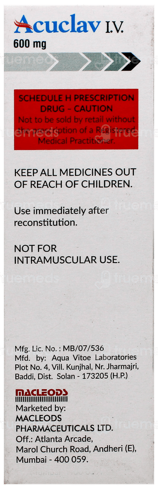 Acuclav Iv 600mg Injection 1