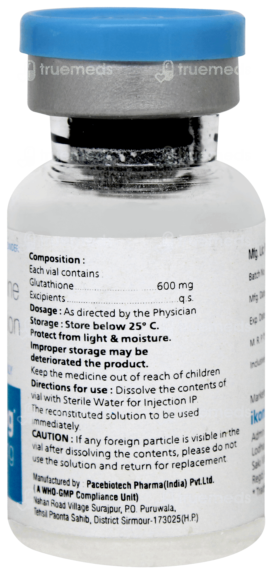 Glful Th 600 Mg Injection 1 - Uses, Side Effects, Dosage, Price | Truemeds