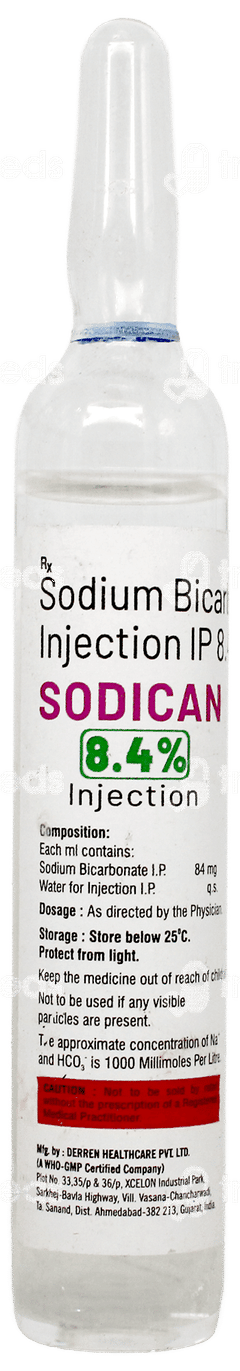 Sodican 8.4% Injection 25Ml Sodican 8.4% Injection 25Ml