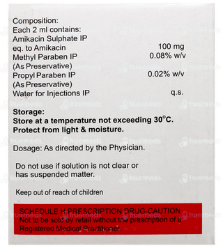 Amikind 100 Injection 2ml