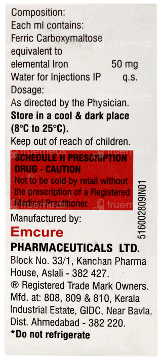 Orofer Fcm 750 Injection 15ml