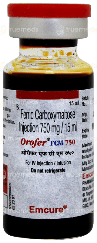 Orofer Fcm 750 Injection 15ml