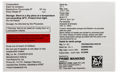 Nandroprime 50 Injection 1ml