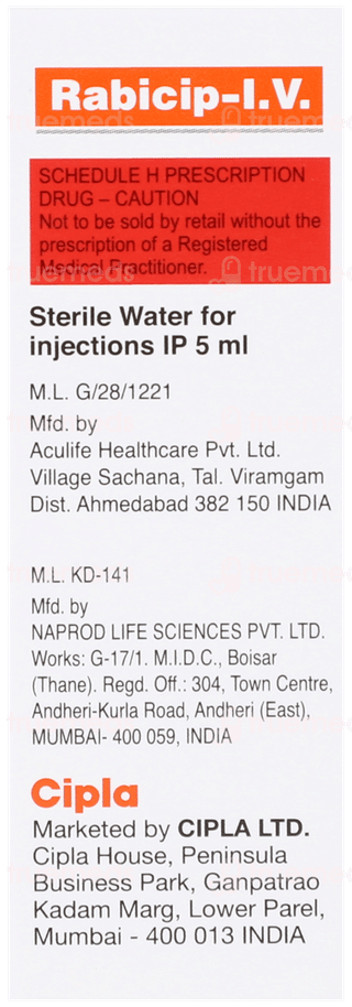 Rabicip Iv Injection 1