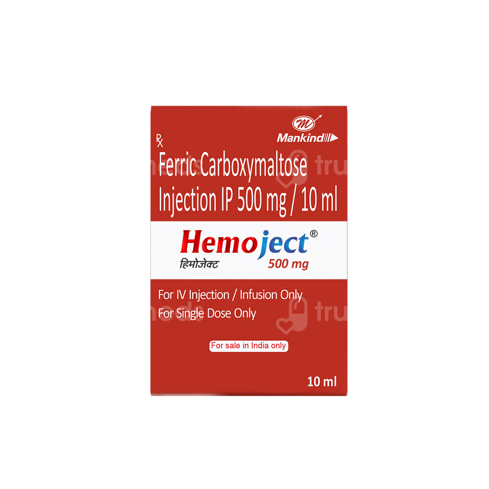 Hemoject 500mg Injection 10ml - Uses, Side Effects, Dosage, Price ...
