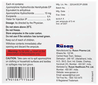 Aposan 10Mg 5Ml Pack Of 5 Injections