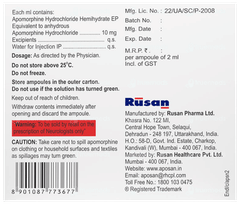 Aposan 10Mg 2Ml Pack Of 5 Injections