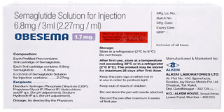 Obesema 1.7mg Multi Dose Disposable Pen 1