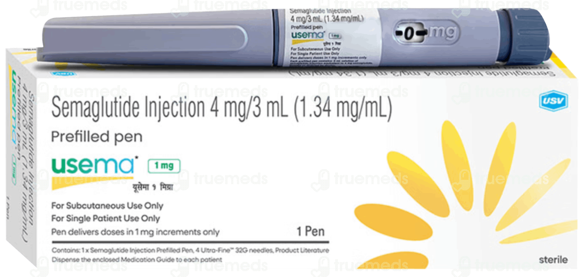 Usema 1mg Prefilled Pen 3ml - Uses, Side Effects, Dosage, Price | Truemeds
