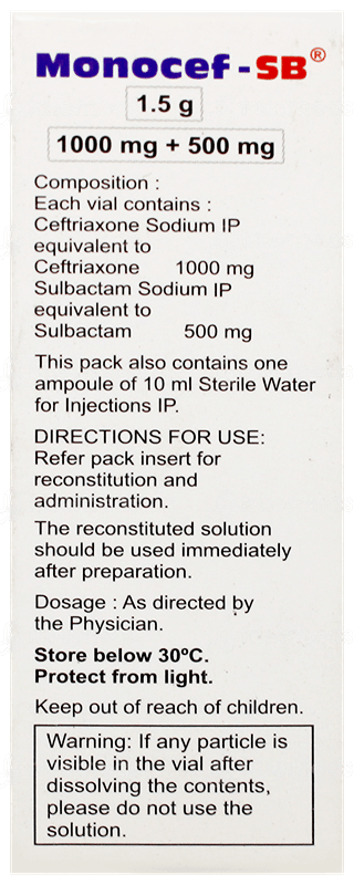 Monocef Sb 1.5Gm Injection 1