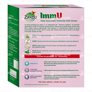 Zandu Immu Tasty Ayurvedic Immunity Soft Chews Strawberry Jelly 60